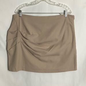 ASOS Women's Tan Ruched Mini Skirt size 14